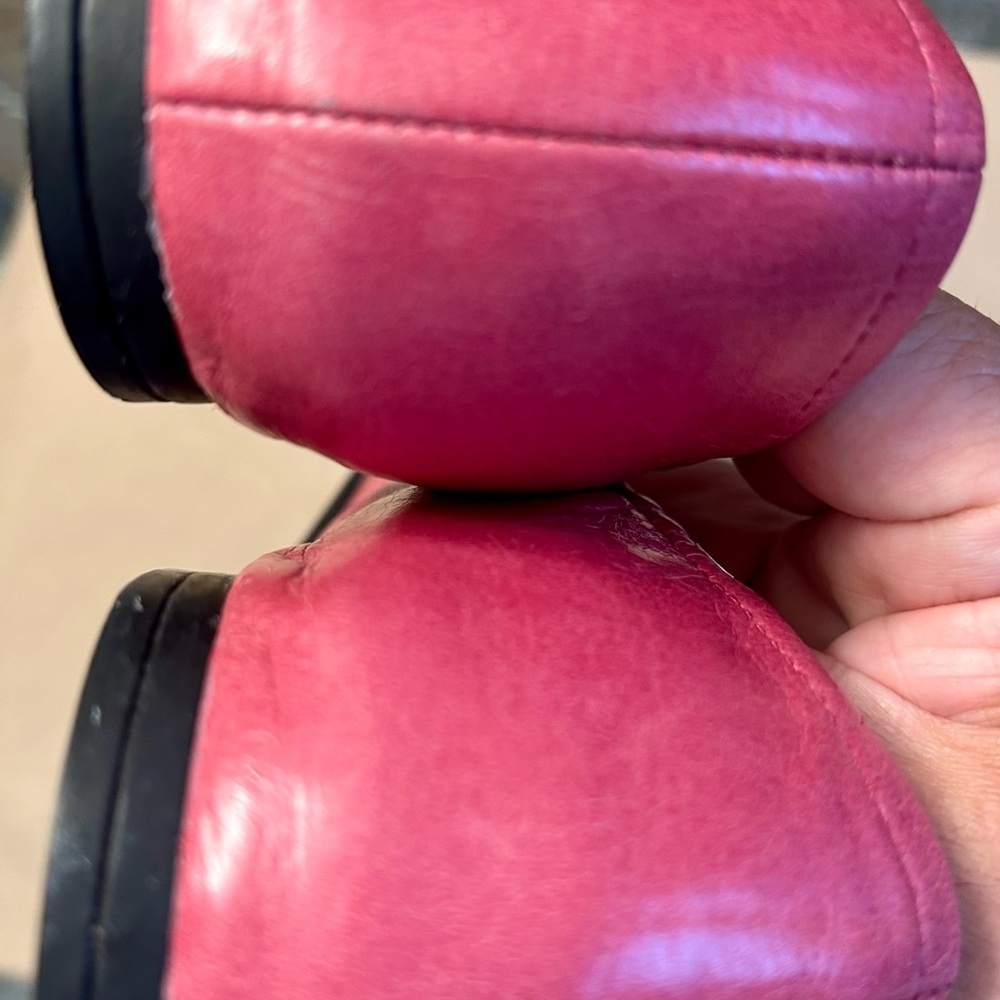 Prada Fuchsia Leather Ballerina Flats - Picture 9 of 13
